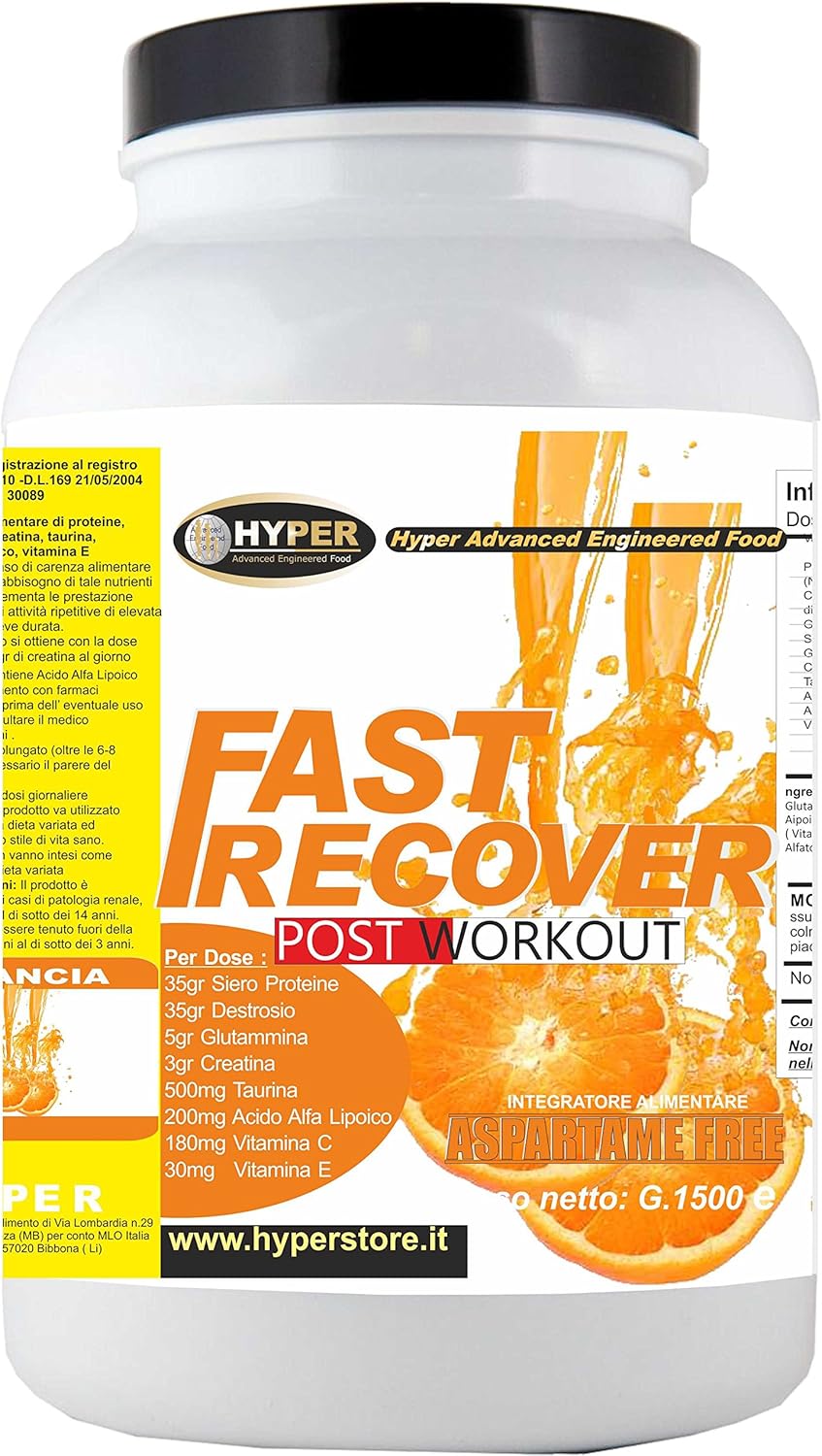 supplemento post allenamento per l'idratazione