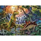 Ravensburger Prehistoric Oasis 100 Piece XXL Jigsaw Puzzle for Kids - 12888 - Every Piece is Unique, Pieces Fit Together Perfectly
