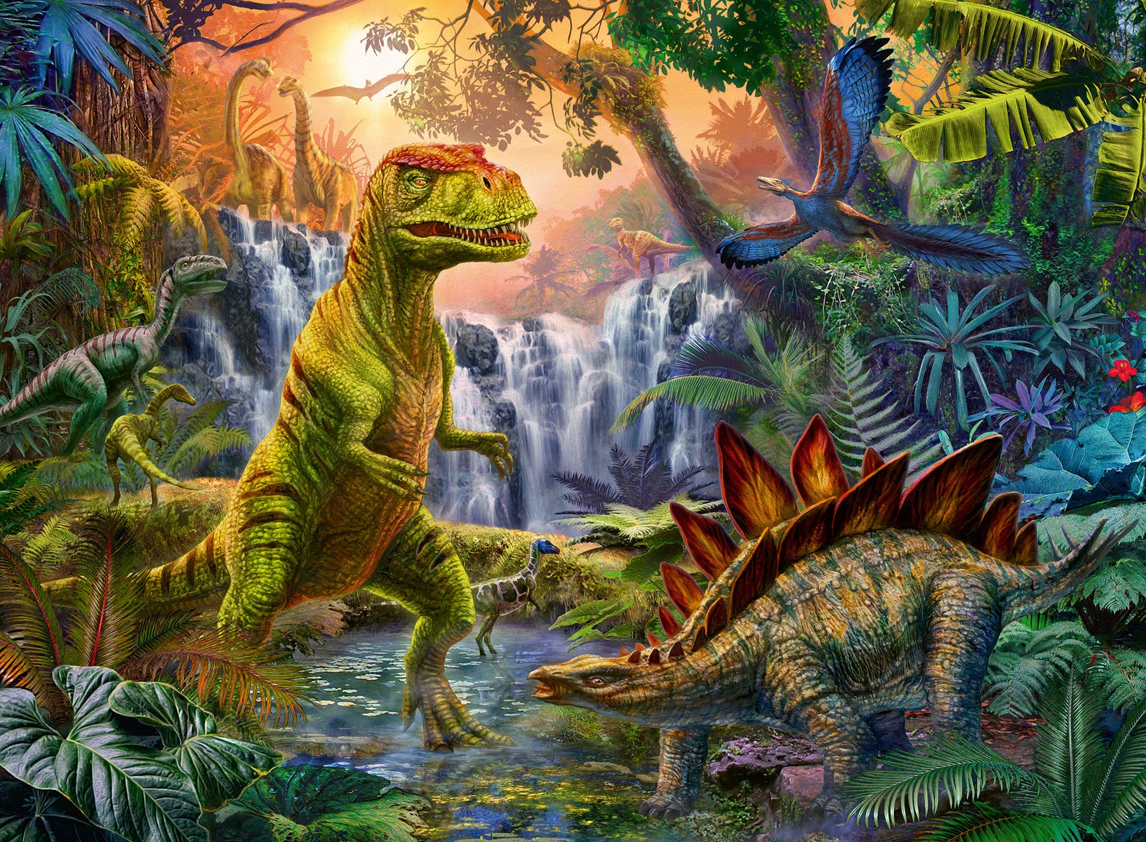 Ravensburger - Children's Puzzle - 100 p XXL Puzzle - Dinosaur Oasis - Ages 6 and Above - 12888