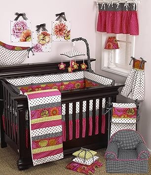 black and white polka dot crib bedding