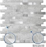 M MOFIT 3D Brick Marble Peel and Stick Tile Waterproof Kitchen Bathroom Decor view 2