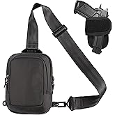 Bag Factor Premium Discreet Tactical CCW Sling Bag - Concealed Carry Crossbody Chest Pack EDC (Black, Small)