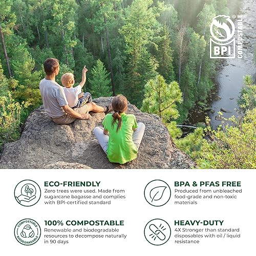 Freshware Clamshell Food Containers With Lids [8x8 Jamaica