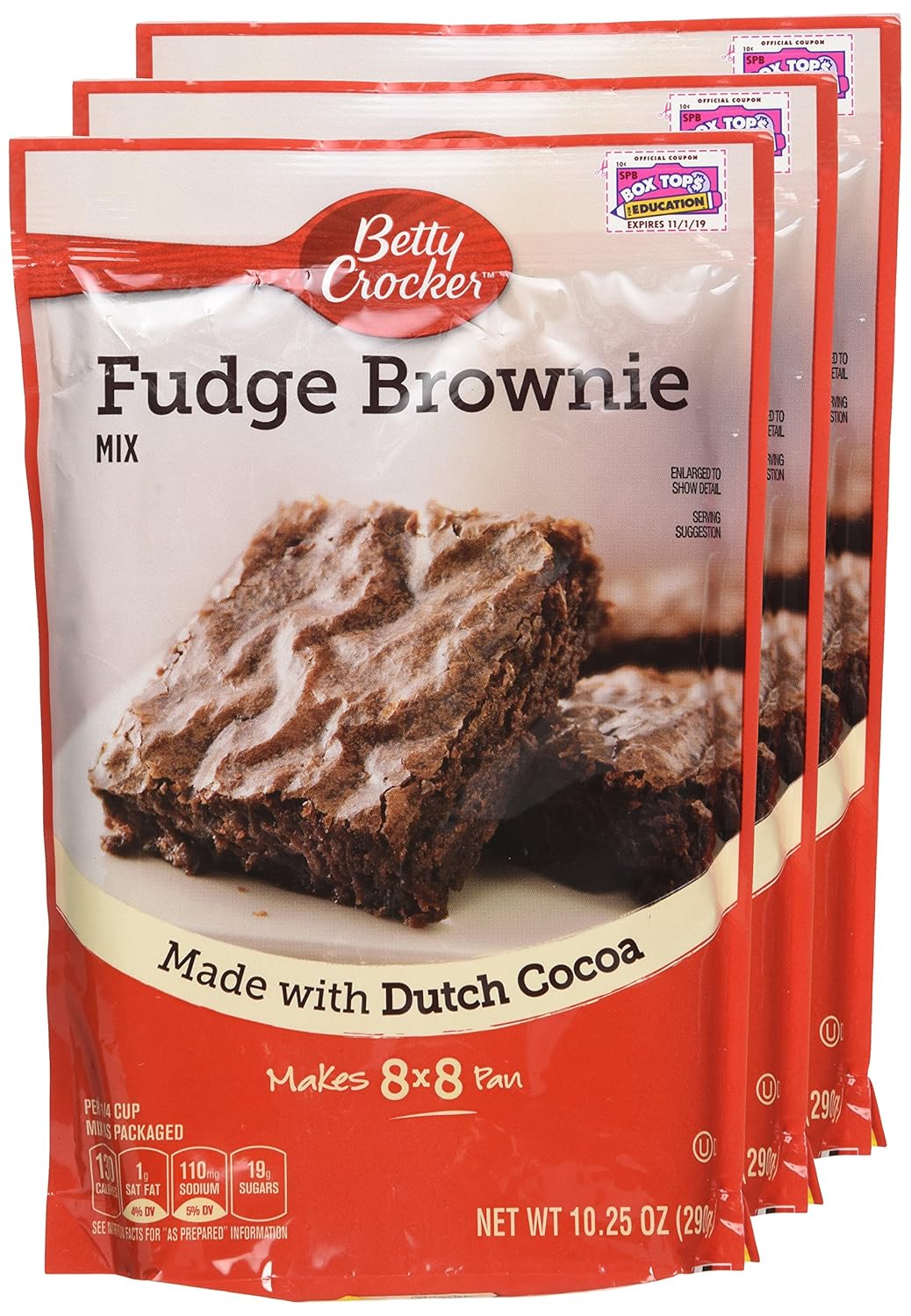 Amazon Com Betty Crocker Fudge Brownie Mix 10 25 Ounce Pouches Pack Of 3 Grocery Gourmet Food