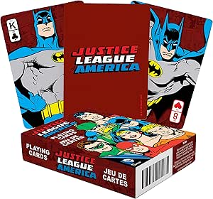 AQUARIUS DC Comics- Retro Deck de Cartas, diseño de Liga de la Justicia