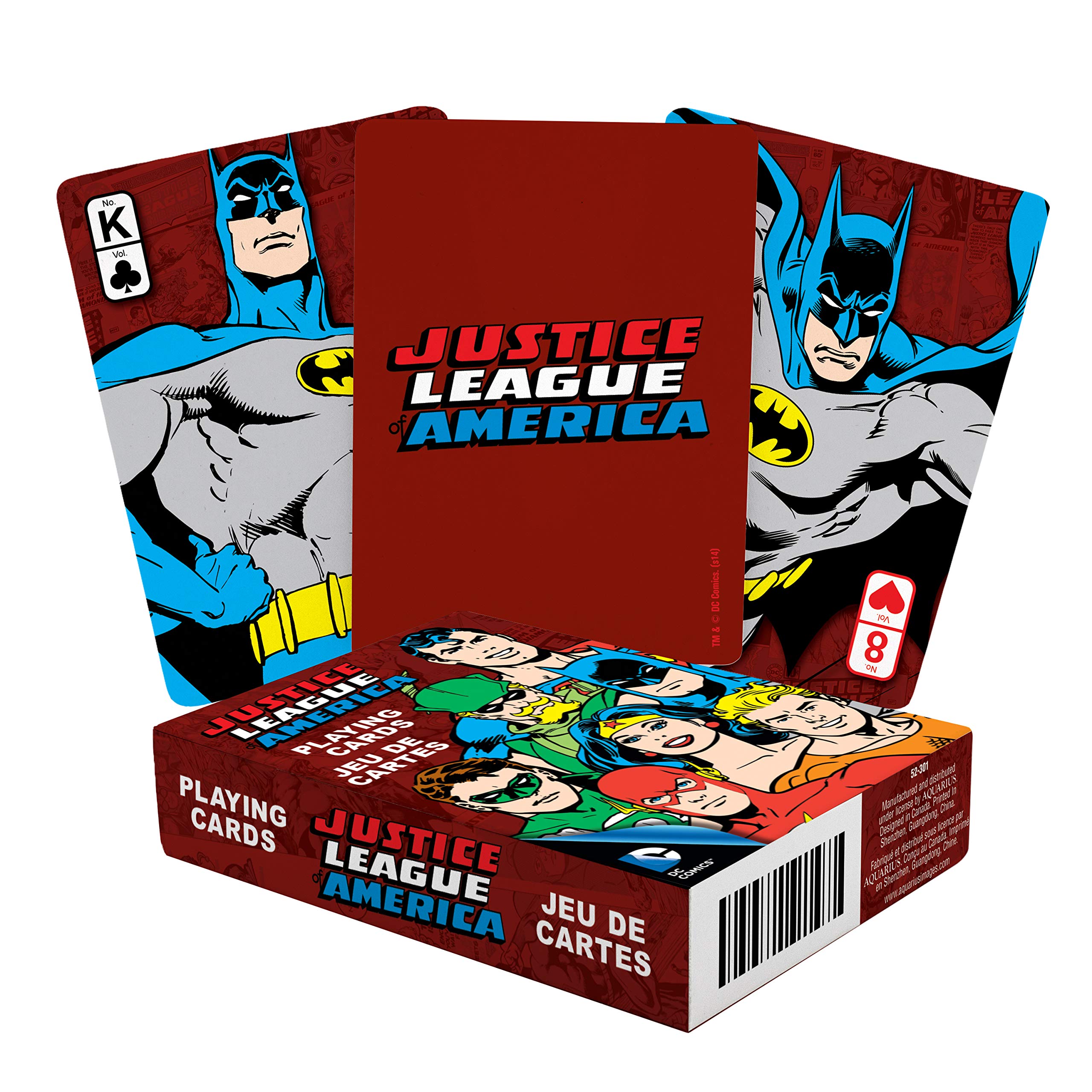 AQUARIUS DC Comics Playing Cards Retro Justice League