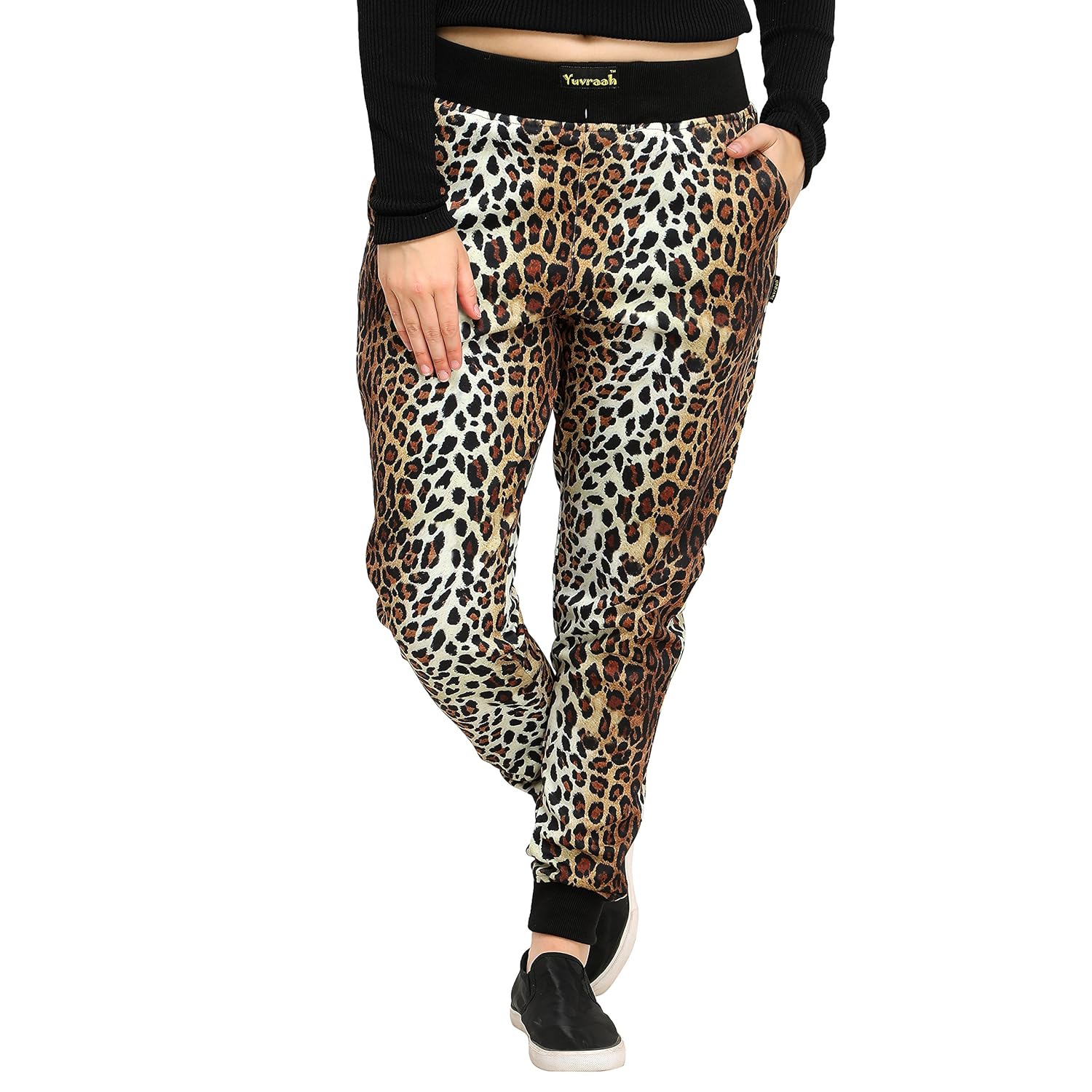 yuvraah women's new leopard printed jogger