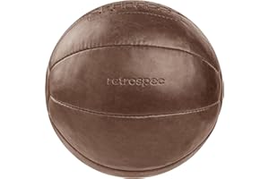 Retrospec Core Weighted Medicine Ball 30 lbs, Soft Touch Vegan Leather with Sturdy Grip for Strength Training, Recovery, Bala