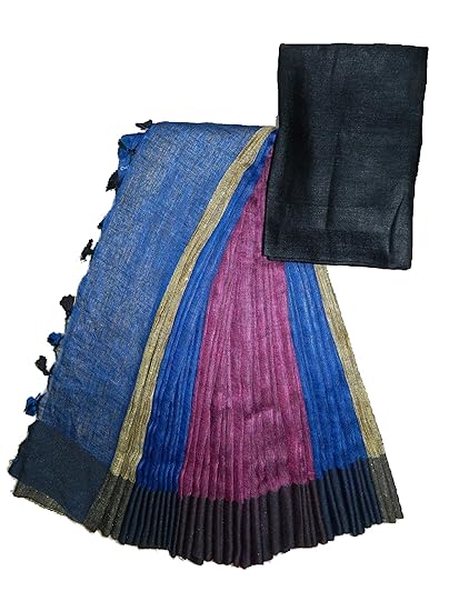 Linen saree in amazon Clearance