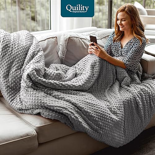 Quility Weighted Blanket for Adults 15 LB King Size Heavy