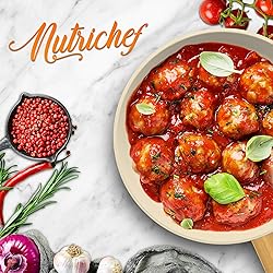 NutriChef 10" Medium Ceramic Fry Pan - Non-Stick