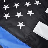 Thin Blue Line Flags 2x3 FT Outdoor Heavy Duty, Black and Blue American Police Flag Honoring Law Enforcement Officers, Embroidered Stars - Sewn Stripes - Brass Grommets - UV Protection