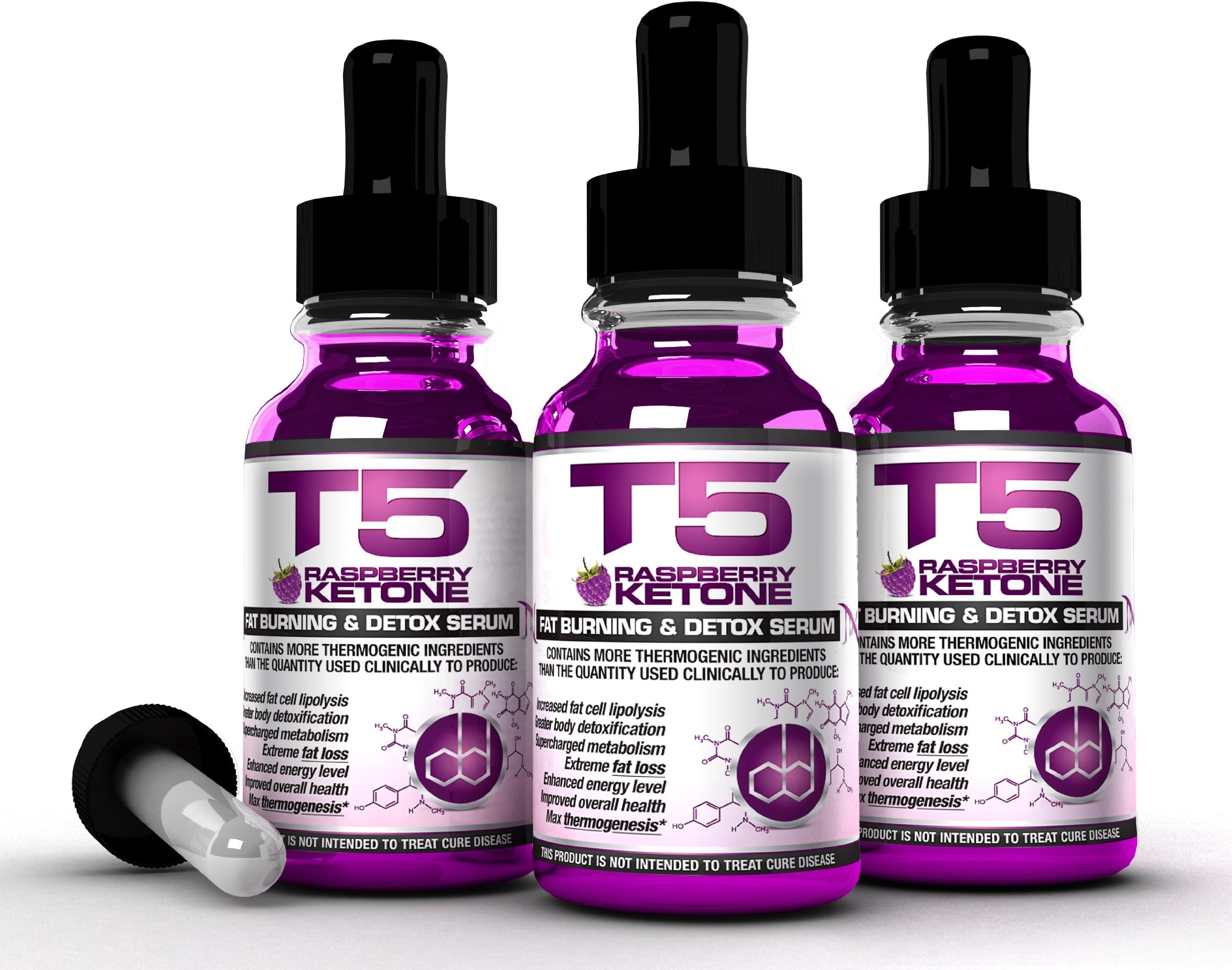 Biogen Health Science x3 T5 Raspberry Ketones Liquid : Powerful Raspberry Ketone Extract & T5 Fat Burners Blend - Top Diet Pills Alternative (3 Month Supply)
