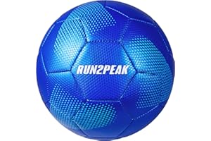 RUN2PEAK Weighted Size 3 Training Soccer Ball – Size 5 Heavy Weight Soccer Training Equipment Practice Tools Dribble Up Soccer Trainer for Improved Drills Agility Reaction and Ball Control