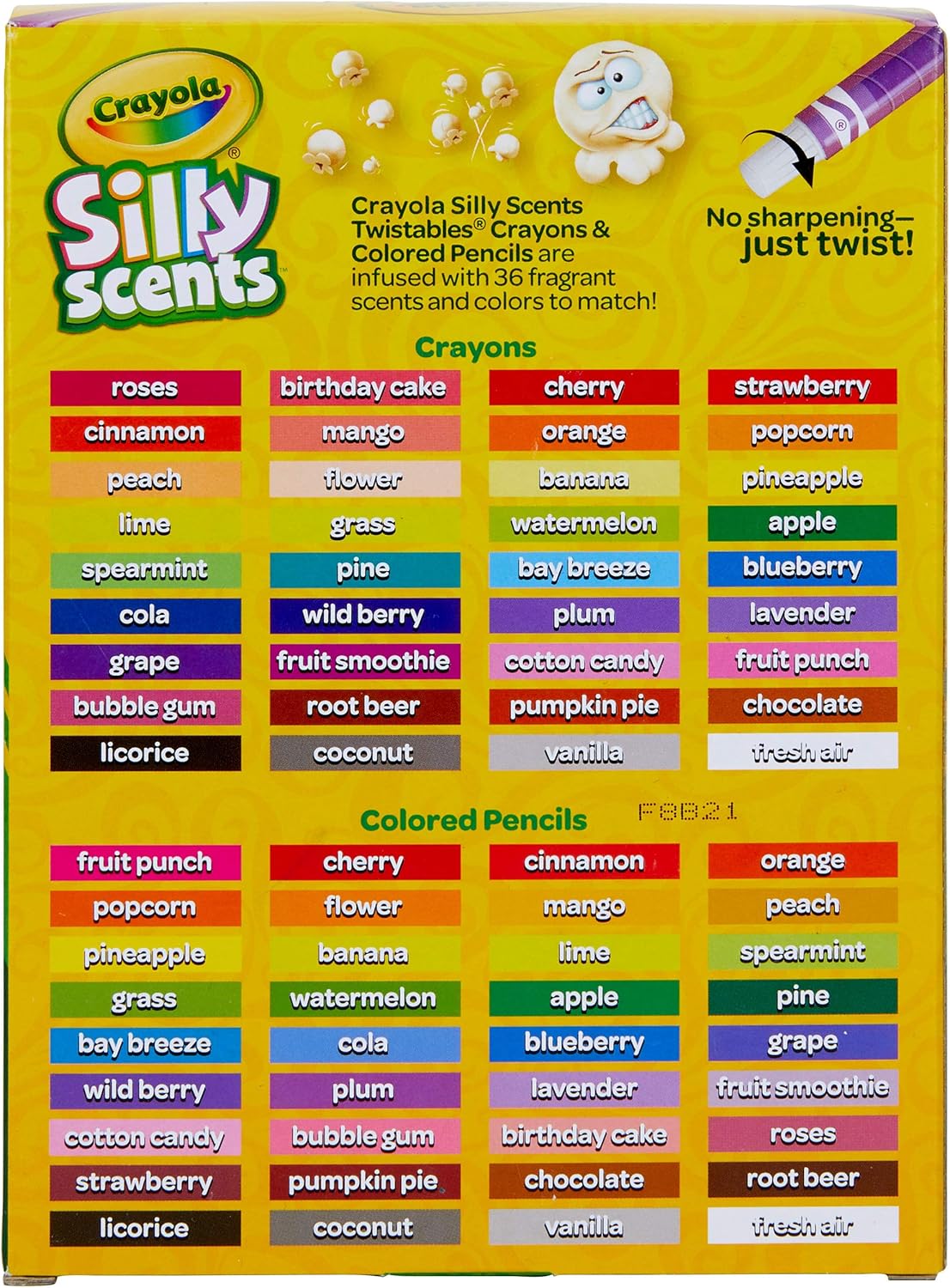 Crayola Silly Scents Twistables, Scented Crayons & Pencils, Boys & Girls Stocking Stuffers, 72 Count: Toys & Games