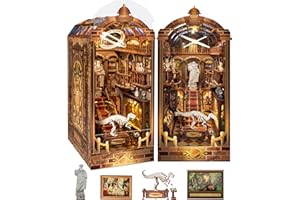 Quanquer DIY Book Nook Kit： DIY Dollhouse Booknook with LED Light - 3D Wooden Puzzle Miniature House Kits - DIY Crafts for Ad
