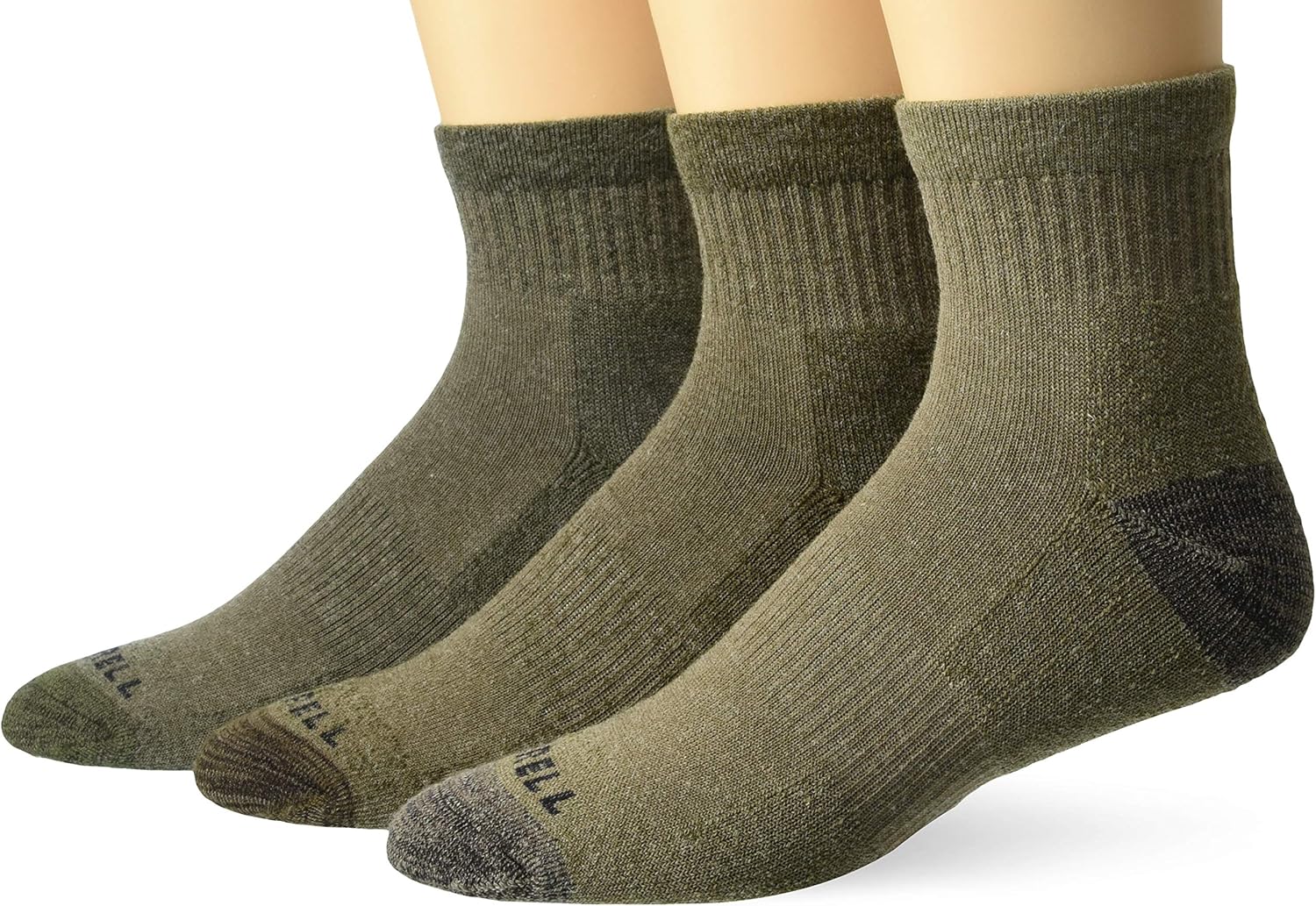 Merrell mens Wool Blend Cushioned Hiker Quarter Socks 3 Pair at Amazon