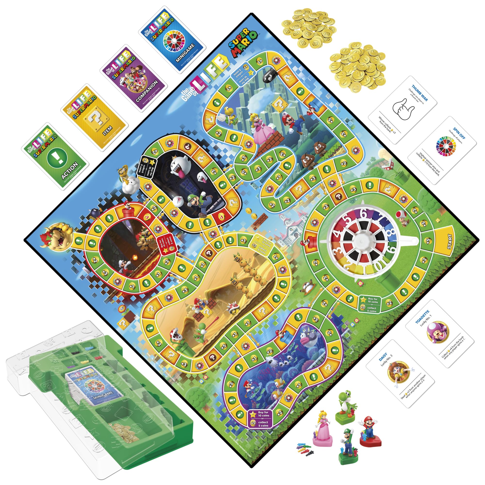 Hasbro Gaming The Game of Life: Super Mario Edition Board Game for Kids Ages 8 and Up, Play Minigames, Collect Stars, Battle Bowser