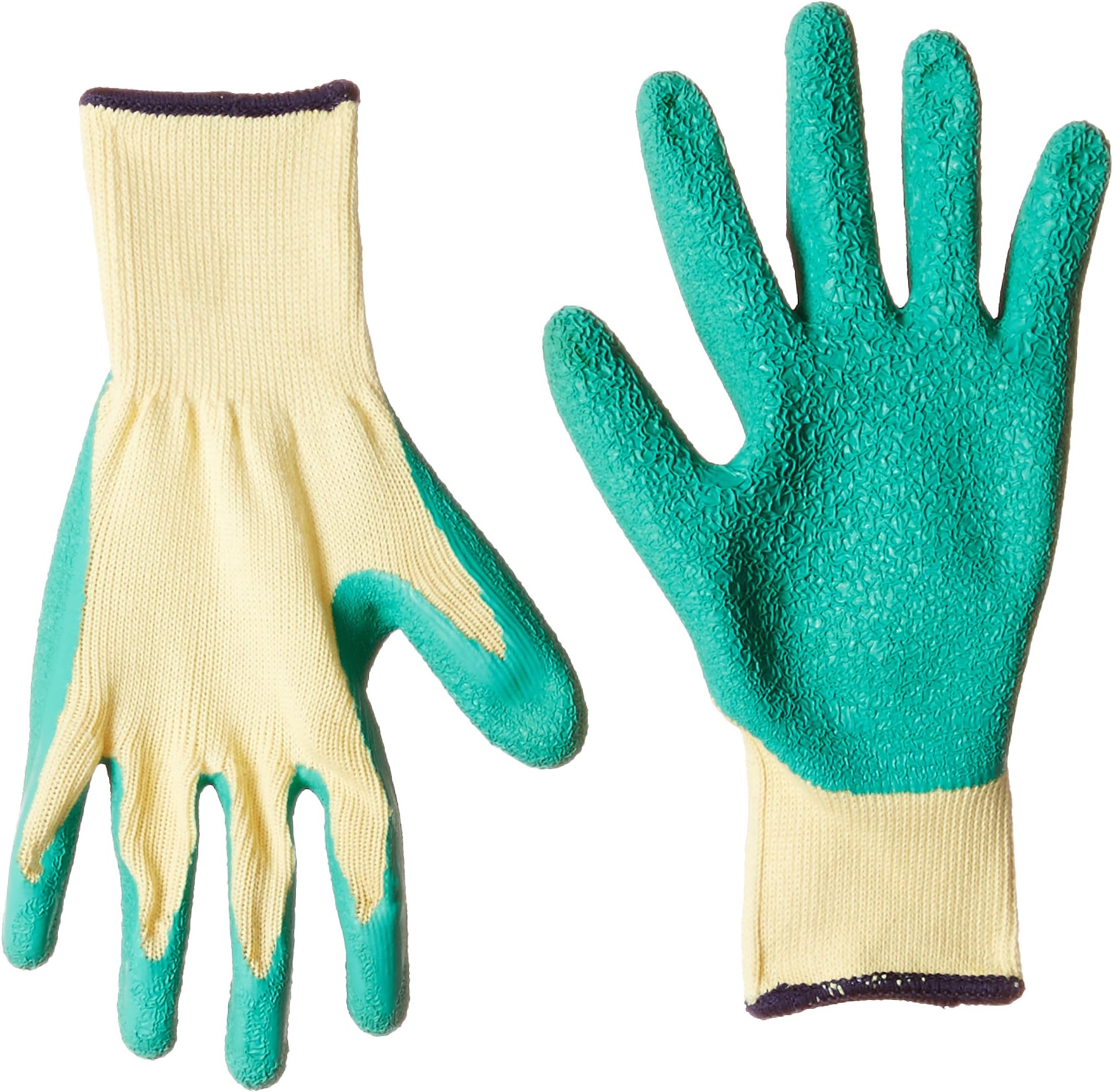 Acme Safewell Crg-502 Latex Dipped Gloves Wrinkle Finish, X-Large, Pack Of 2 Pair, Yellow