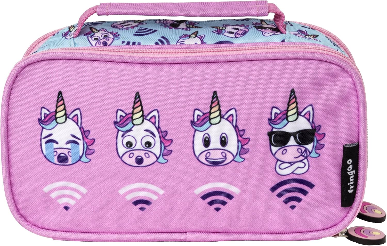 Fringoo, Kids Pencil Case, Two Compartment, Large Pencil Case for Kids and Teens, Stationery Organiser with Handle - Image 3