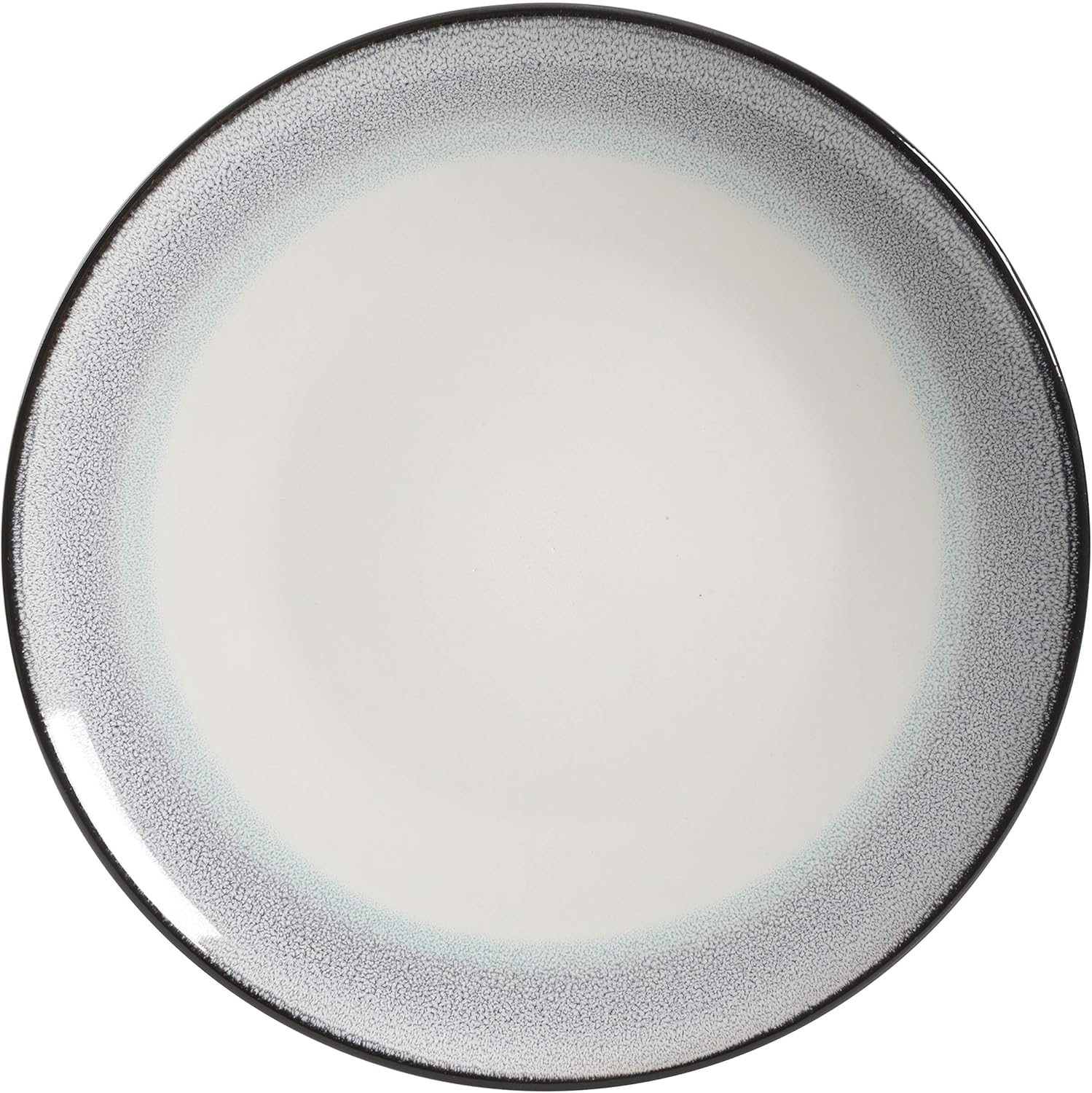 | Gibson Elite Rings of Saturn Round Reactive Glaze Stoneware Dinnerware Set, Service for Four (16pcs), Teal Blue: Dinnerware Sets