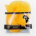 BELLANOMI African Exfoliating Net Sponge, Authentic, Ethically sourced from Nigeria, 45 inches Long, Back Scrubber for Daily use (Yellow)