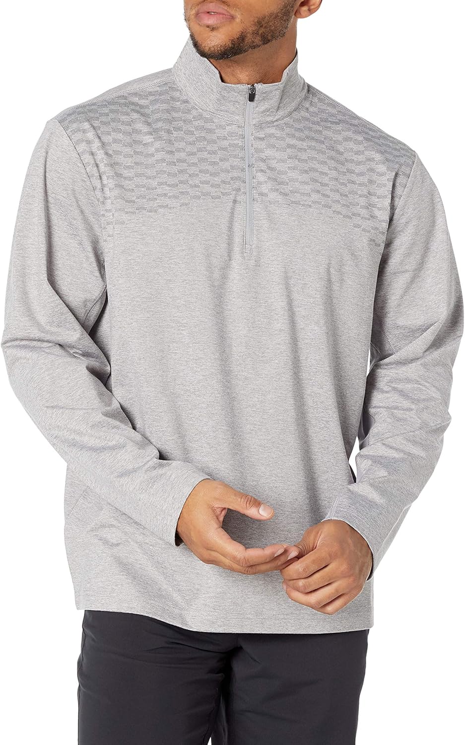 PGA TOUR mens Long Sleeve Lux Touch Quarter Zip Jacket: Clothing