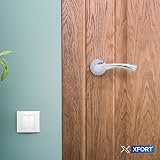 XFORT Polished Chrome Warped Lever On Rose Door Handles Pair view 5