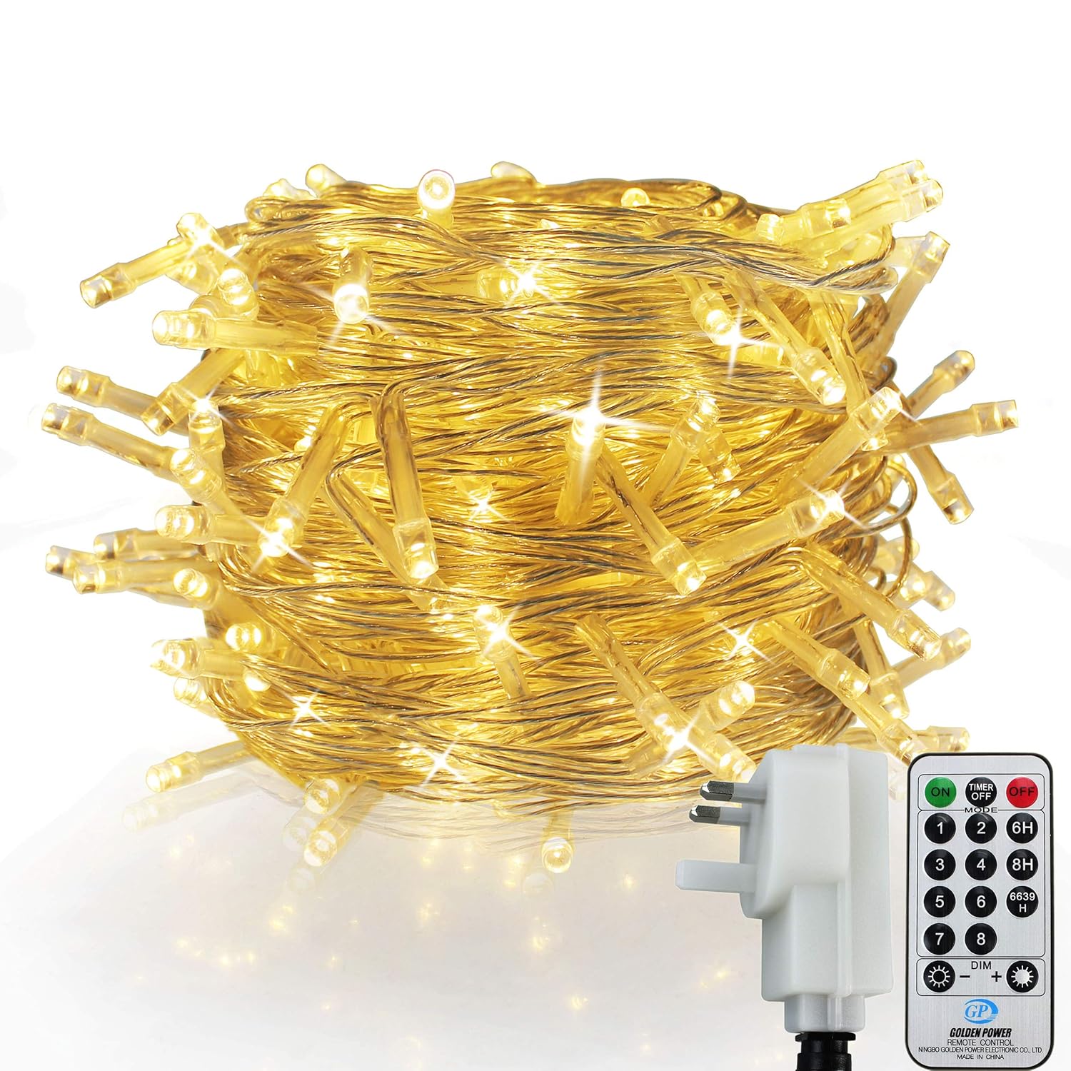 400 LED String Fairy Lights On Clear Cable with 8 Light Effects, Timer