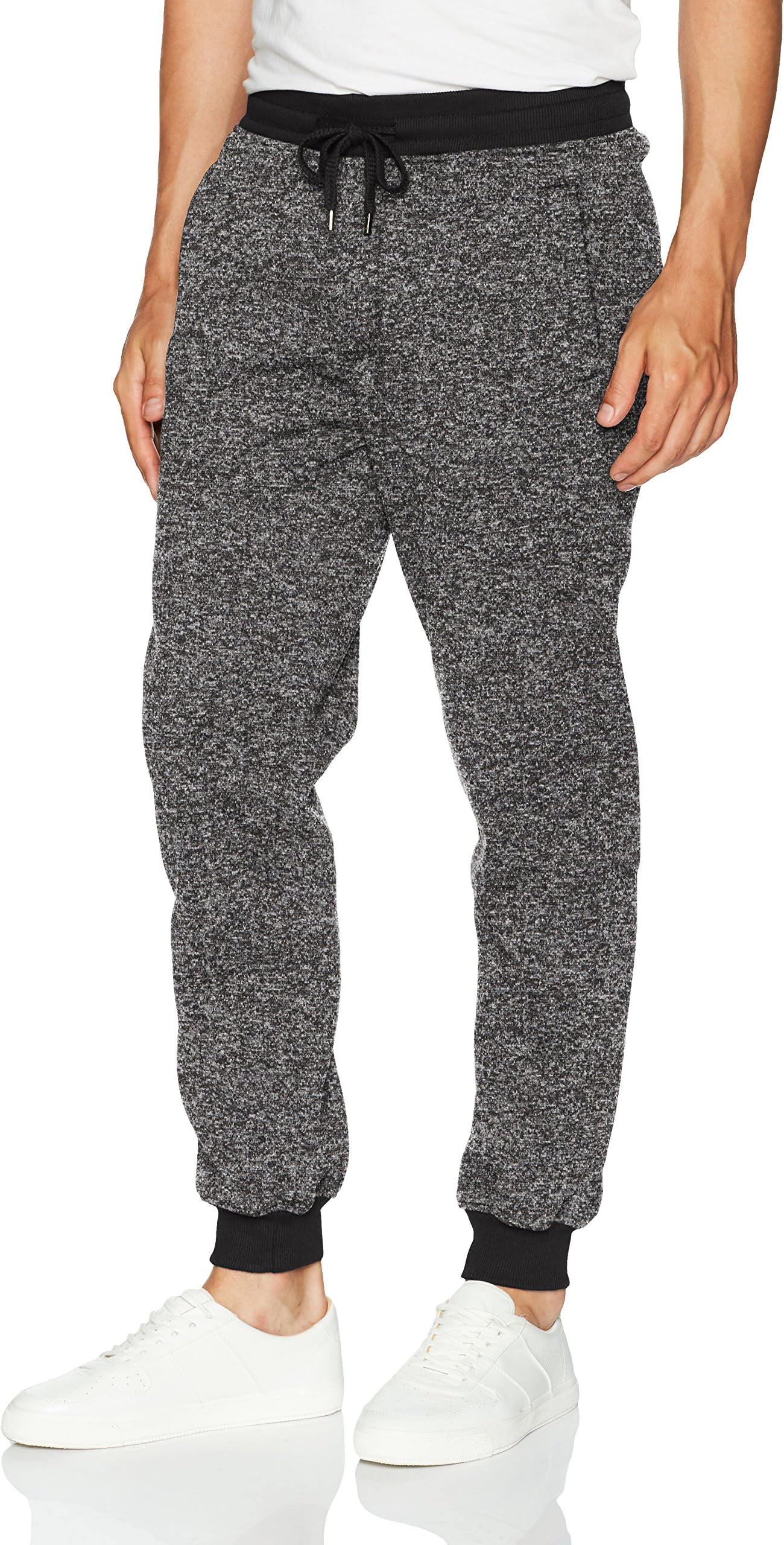 Southpole Men's Basic Fleece Marled Jogger Pant-Reg and Big & Tall Sizes