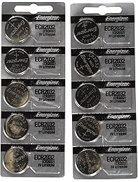 Energizer CR2032 3 Volt Lithium Coin Battery 10 Pack (2x5 Pack) In Original Packaging