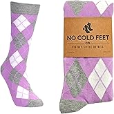 No Cold Feet Men’s Purple Dress Socks – Classic Soft Crew Dress Socks, All-Day Comfort for Work, Business or Weddings