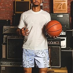 DIOTSR Mens Paisley Graphic Basketball Shorts