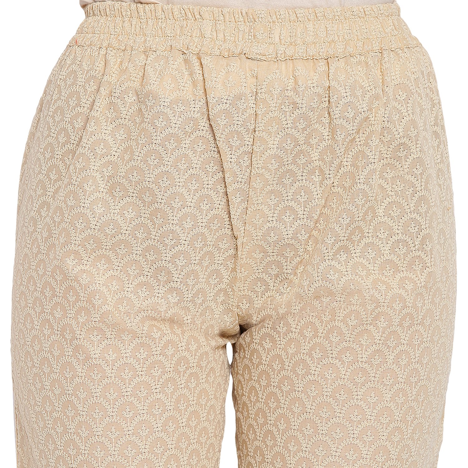 pinky pari cotton embroidered straight festive kurta with embroidered palazzo