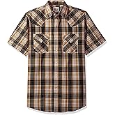 ELY Cattleman Mens Short Sleeve Plaid Western Shirt