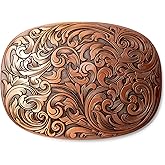 Itera Cowboy Floral Engraved Belt Buckle – Vintage Western Antique Style for Men & Women