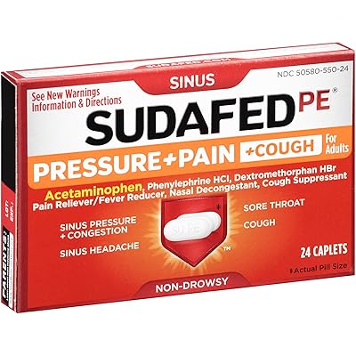 Buy Sudafed Pe Pressure Pain Cough Caplets Sinus Pressure Sore Throat Nasal Congestion Relief 24 Count Online In Italy B00m0n12j8