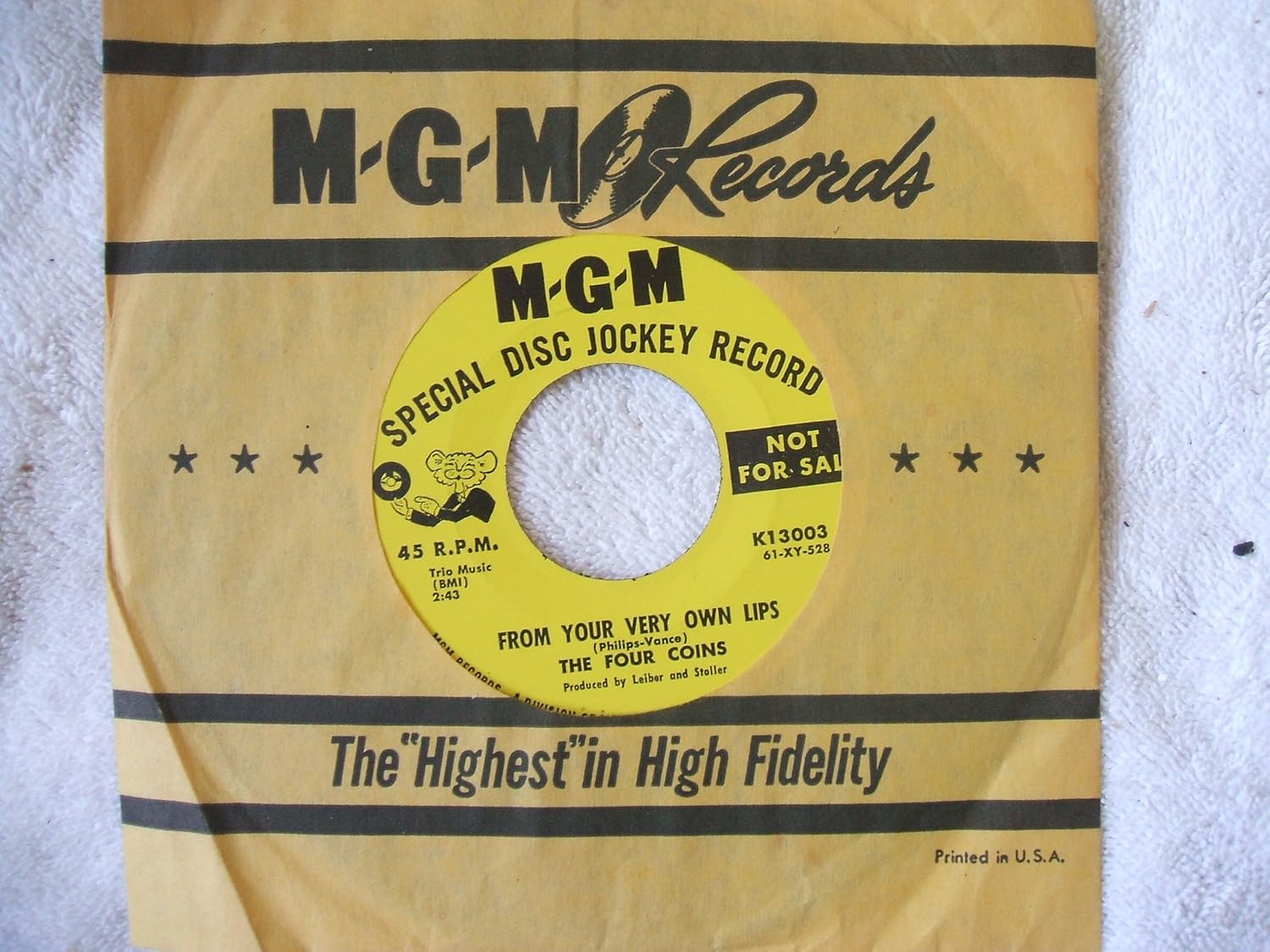 VARIOUS THE FOUR COINS MGM SPECIAL DISC JOCKEY RECORD