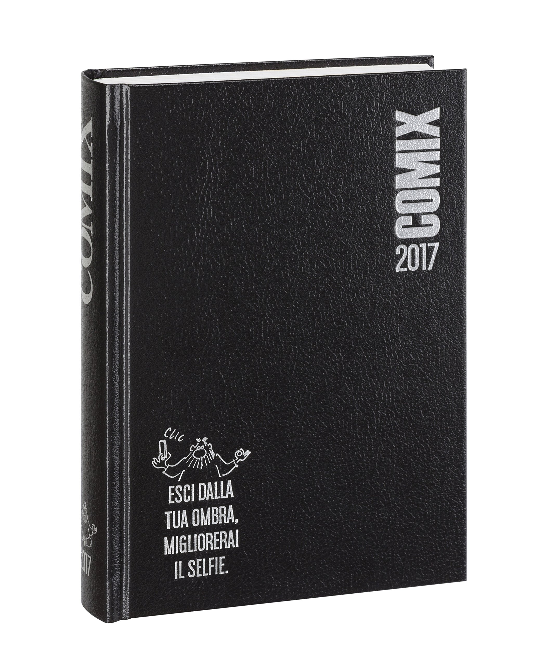 Comix 55611 Agenda, 16 Months, Black/Silver (Black and Silver)