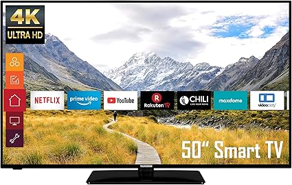 Telefunken 50 Zoll Smart Tv D50u550b4cw 4k Uhd Fernseher Mit Hdr Dolby Vision Hdr10 Triple Tuner Works With Alexa Schwarz Amazon De Heimkino Tv Video