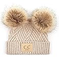 Funky Junque Baby Infant Beanie Knit Warm Winter Double Pom Pom Skull Cap Hat
