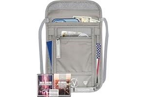 Vantamo Money Belt with RFID For Men & Women, Hidden Passport Holder for Travel, 2 Compartment Travel Fanny Pack for Women Anti Theft