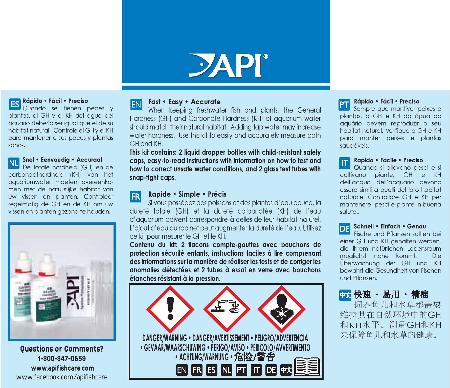 API Test Kits, for Variety of Water Parameters, Monitor Water Quality