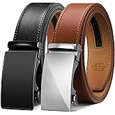 Zitahli Ratchet Belt for Men - 2 Packs Leather Mens belt For Gift Men Dress and Casual,Trim to Fit