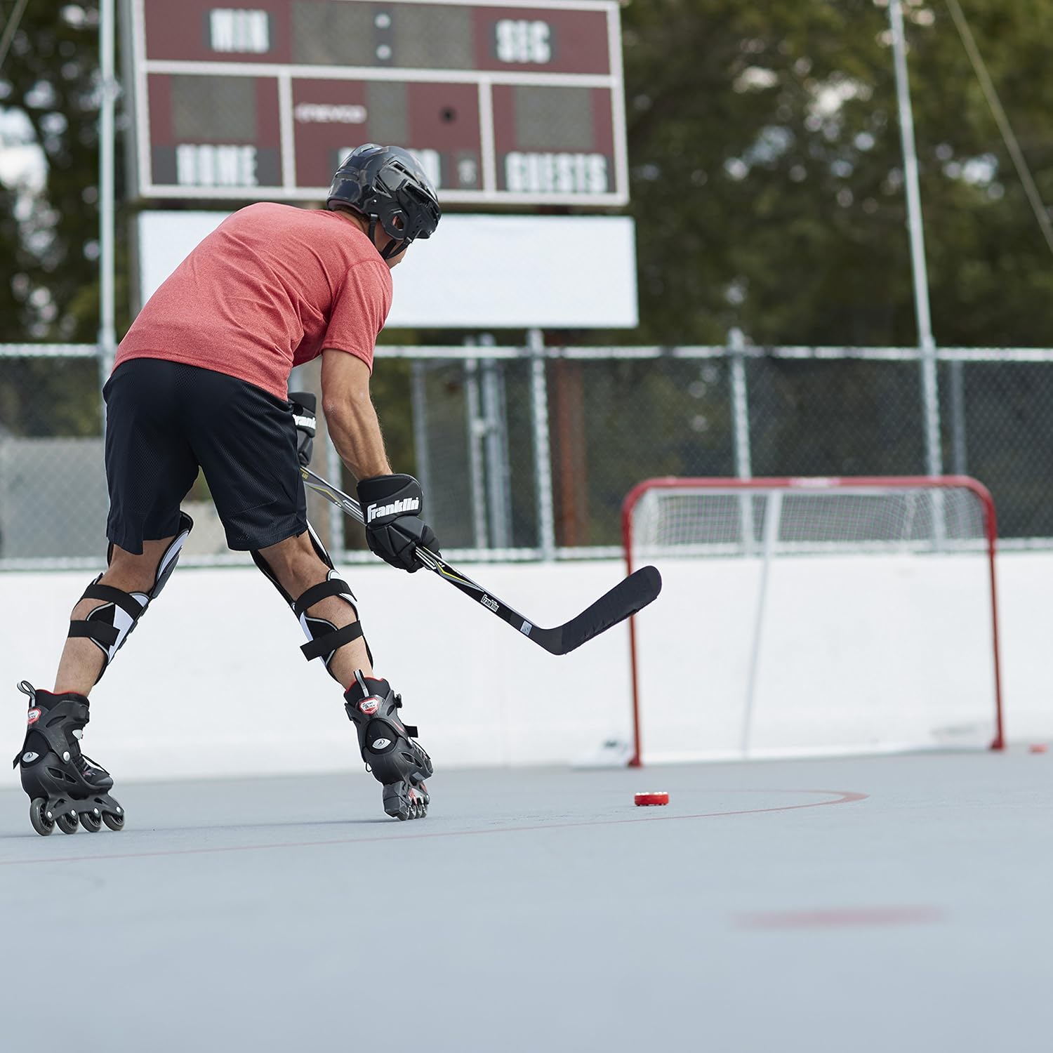 Franklin Sports Street Hockey Goal - Official Regulation Steel Hockey Net - Street Hockey Goal Set - 72" x 48" - 1.5 Inch Post : Hockey Nets : Sports & Outdoors