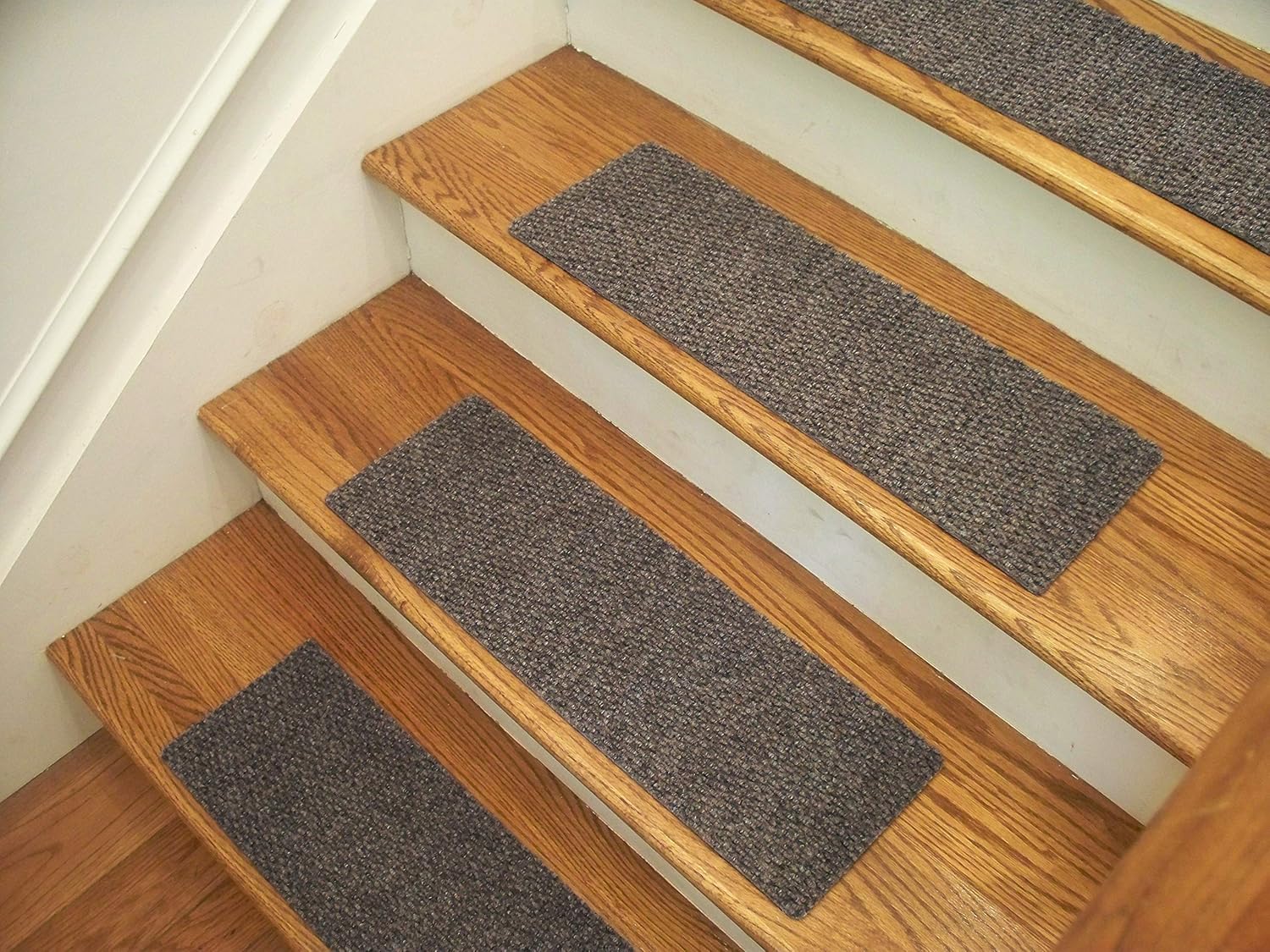 Essential Carpet Stair Treads Style Berber Color Beige Gray