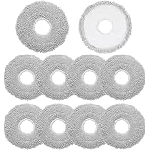 10 PSC Mop Pads for Dreame L40/X40/L10S/X50/L50/L40S/X30/L10/L20/L30 Vacuum | Also Fits for Mova V50/P50/E40/P10,Washable &amp; Reusable Microfiber, Quick-Drying &amp; Hygienic,Efficient &amp; Streak-Free Cleaning