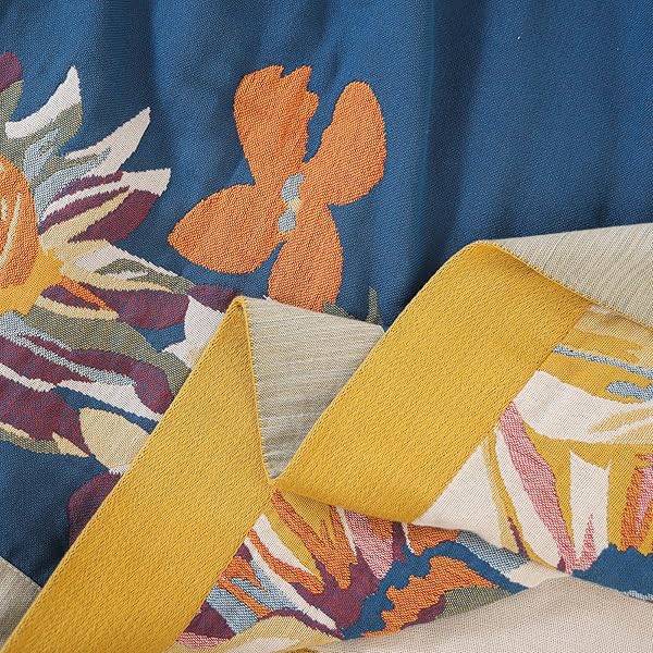 BOHO COTTON THROW BLANKET – LARGE SOFT ALL-SEASON BLANKET, LIGHTWEIGHT BLANKET WITH RUSTIC FLORAL DESIGN FOR BED AND COUCH, SUITABLE FOR LIVING ROOM AND FARMHOUSE DECOR