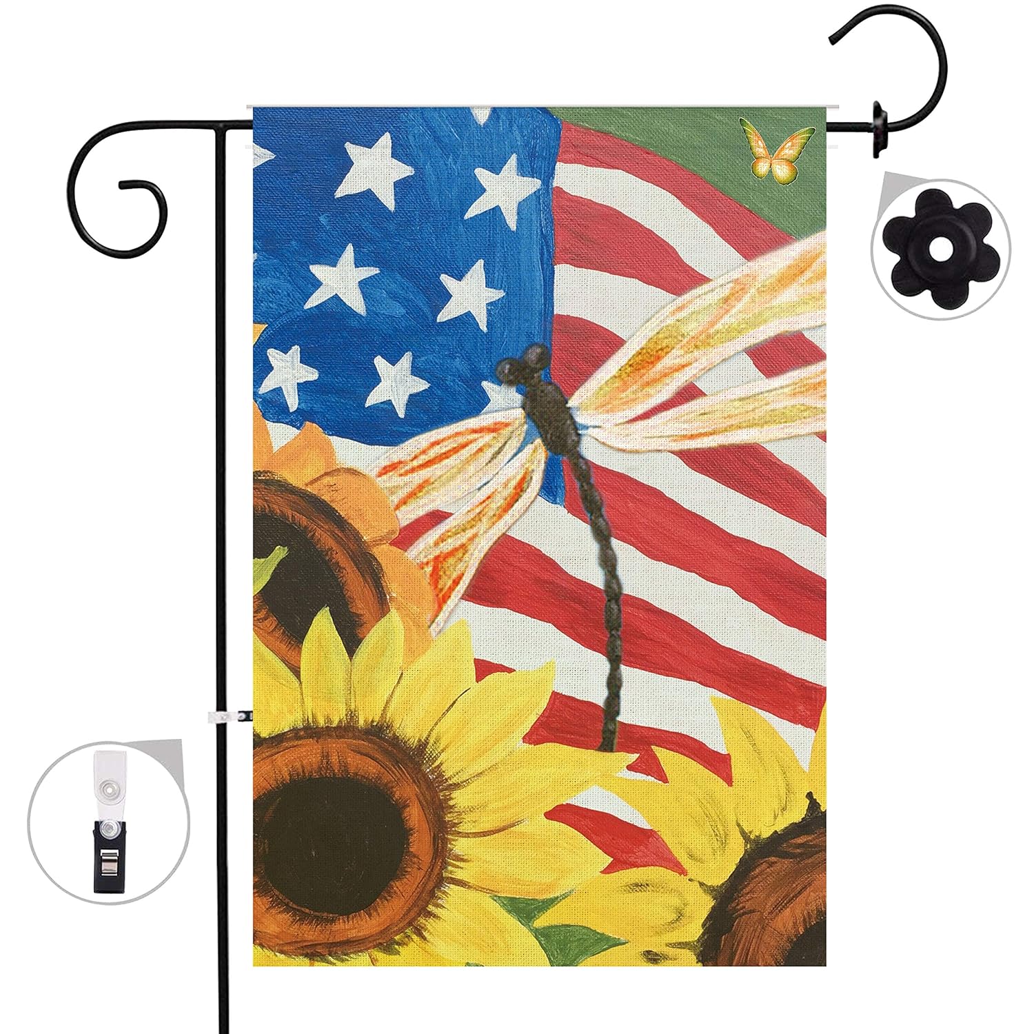 Best Garden Flag With Dragonfly