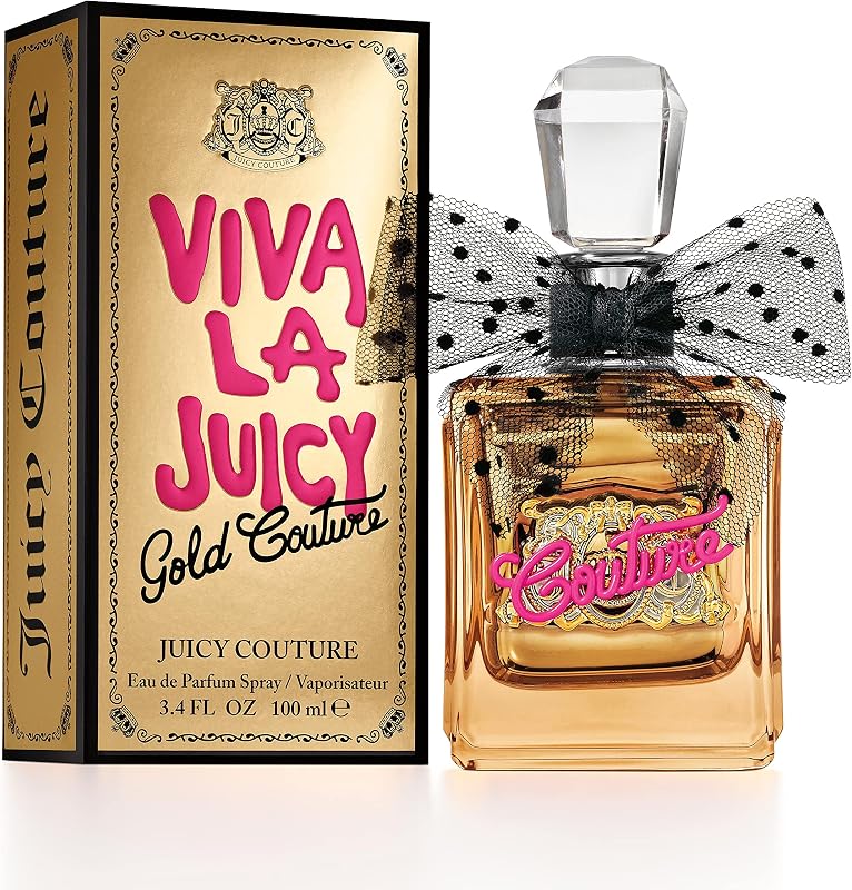 , Viva La Juicy, Gold Couture, Eau de Parfum pour Femme, Senteur Florale Fruitée et Gourmande, Spray Vaporisateur, Fragrance Sensuelle, Parfum Longue Tenue